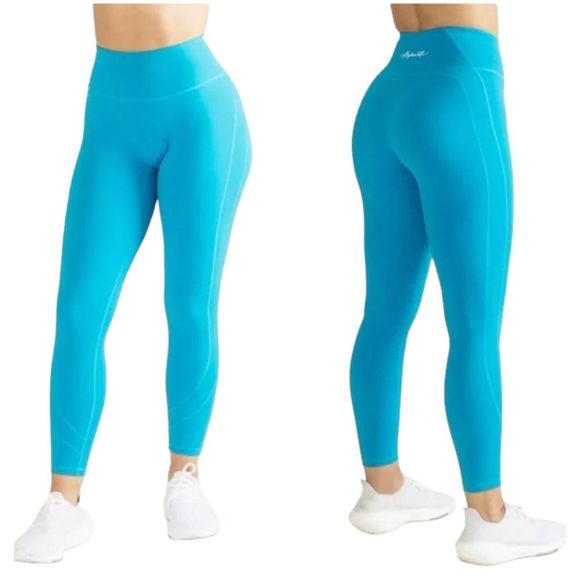 Alphalete Pulse Surge Leggings In Pacific Blue Size Small - Picture 1 of 10
